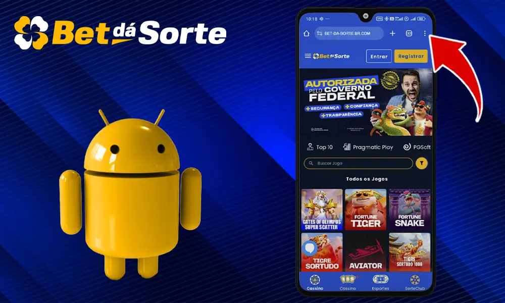 Passo 2 instalar o APK Bet dá Sorte para Android