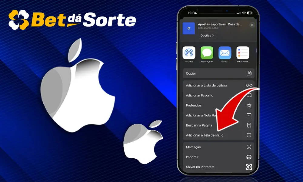 Passo 3 baixar o aplicativo Bet dá Sorte para iOS