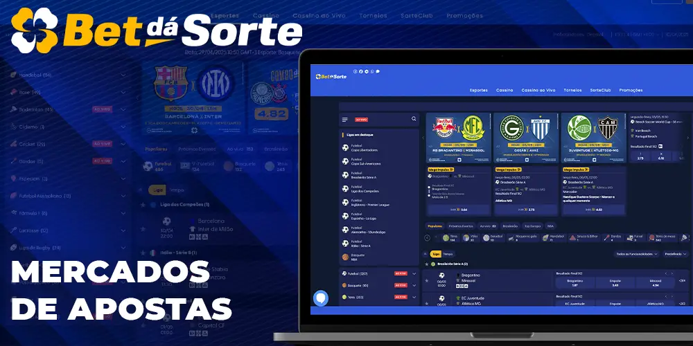 Opções de apostas Bet dá Sorte