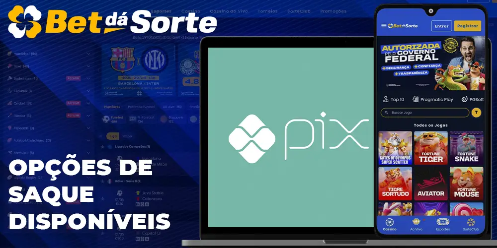 Saque disponíveis na Bet dá Sorte
