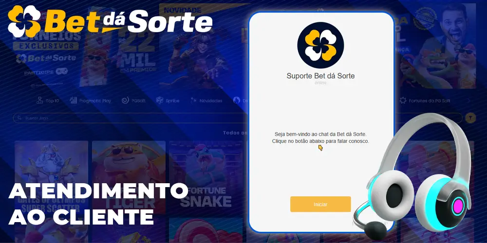 Bet dá Sorte suporte ao cliente