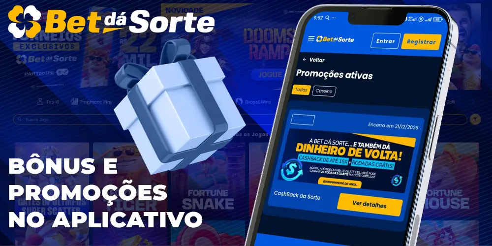 Programa de bônus Bet dá Sorte no Aplicativo