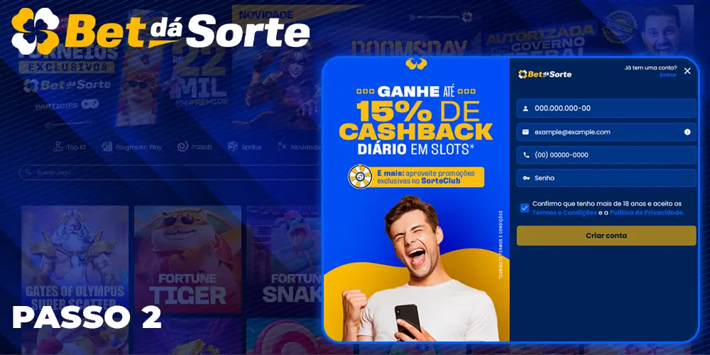 Preencha o formulário